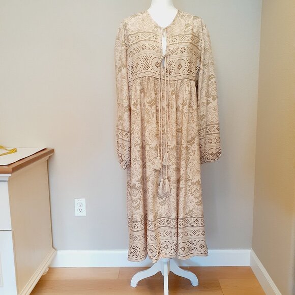 R. Vivimos Slit Neck Tassel Dress - Picture 2 of 15